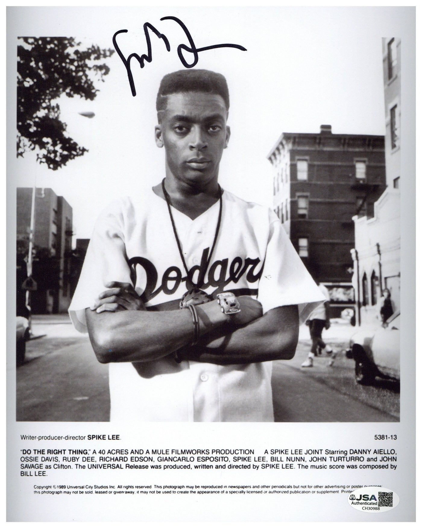 Spike Lee Signed 8x10 Photo Do the Right Thing Director Autographed JSA COA