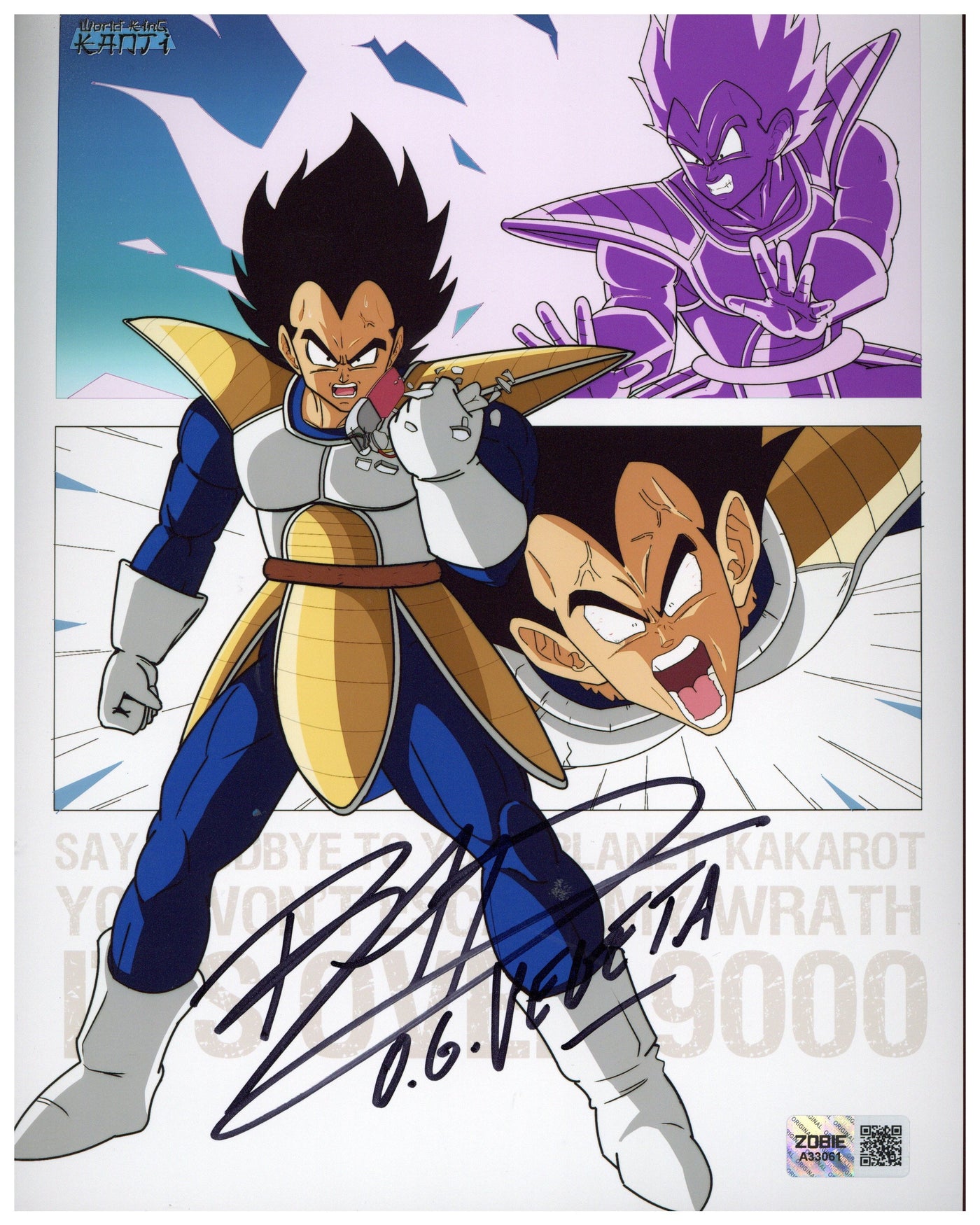 Brian Drummond Signed 8x10 Photo Dragon Ball Z Vegeta Autographed JSA COA