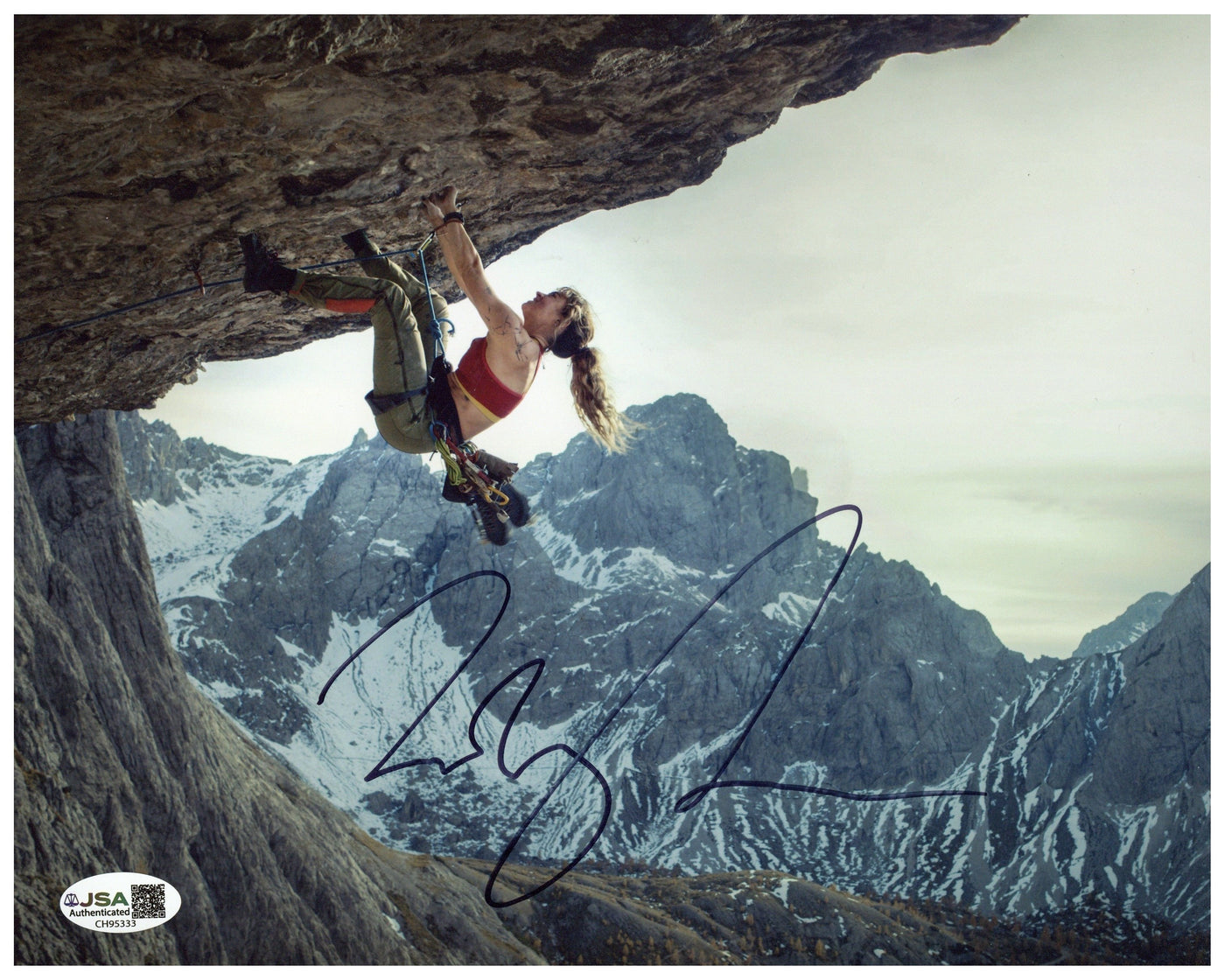 Lily James Signed 8x10 Photo Cliffhanger Autographed JSA COA