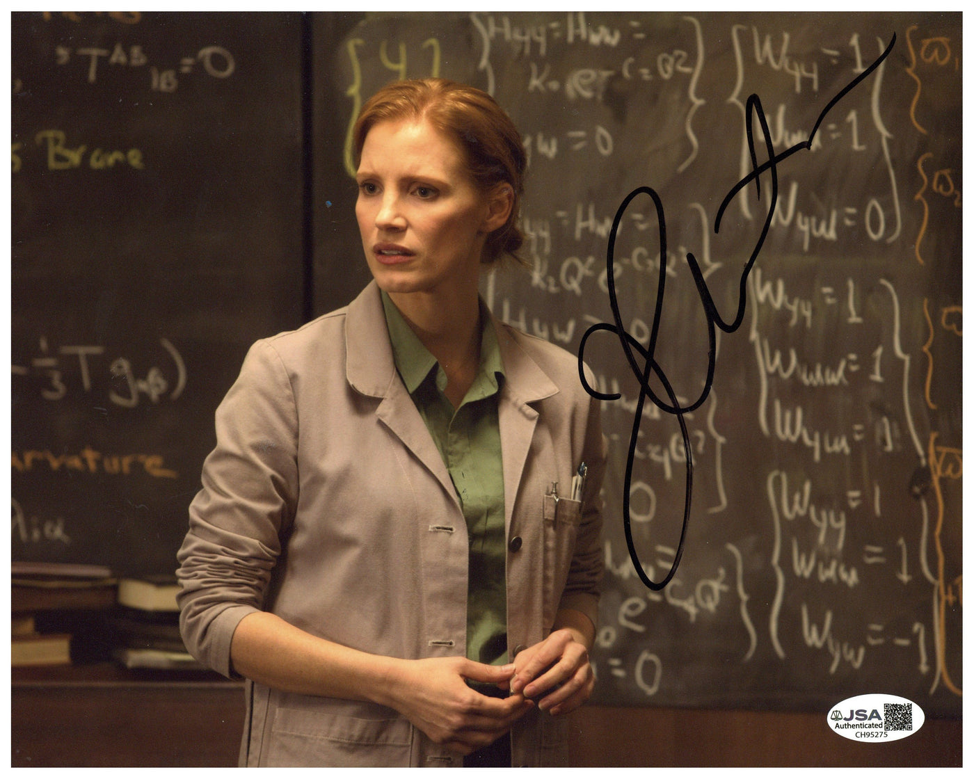 Jessica Chastain Signed 8x10 Photo Interstellar Autographed JSA COA
