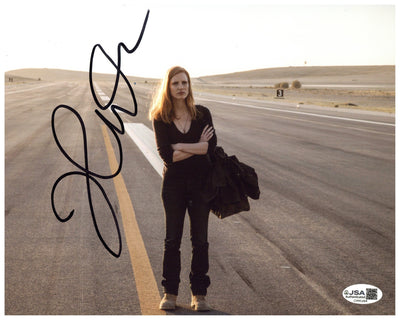 Jessica Chastain Signed 8x10 Photo Zero Dark Thirty Autographed JSA COA
