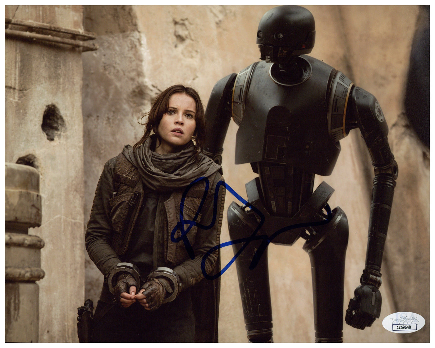 Felicity Jones Signed 8x10 Photo Star Wars Rogue One Autographed JSA COA 3