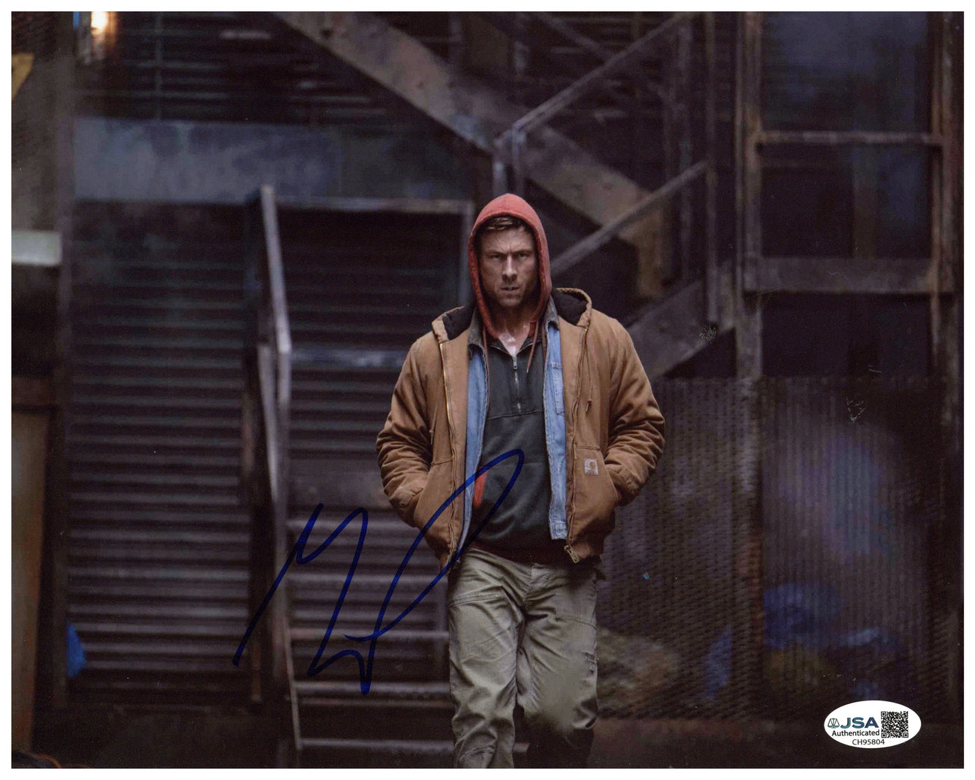 Glen Powell Signed 8x10 Photo The Running Man Autographed JSA COA