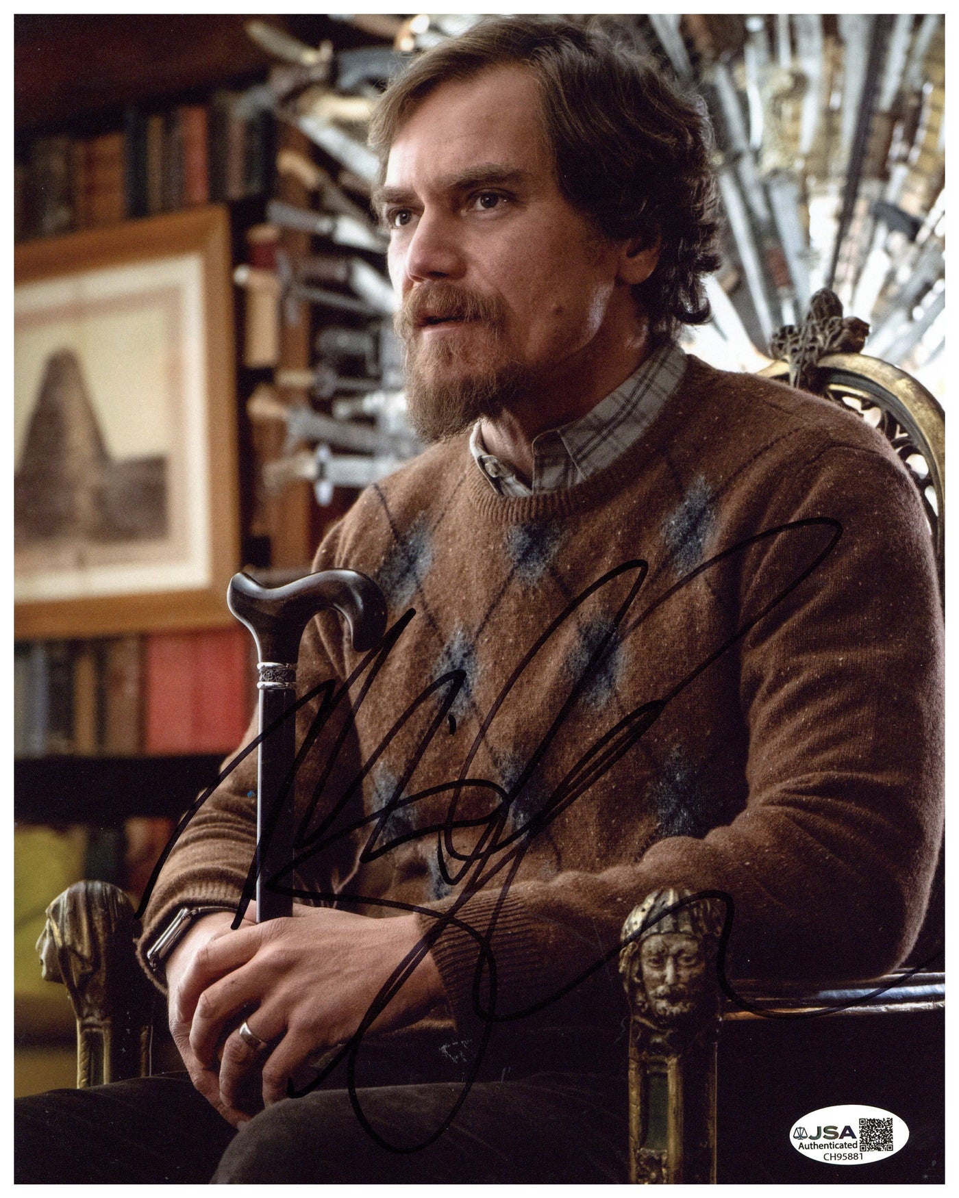 Michael Shannon Signed 8x10 Photo Knives Out Autographed JSA COA