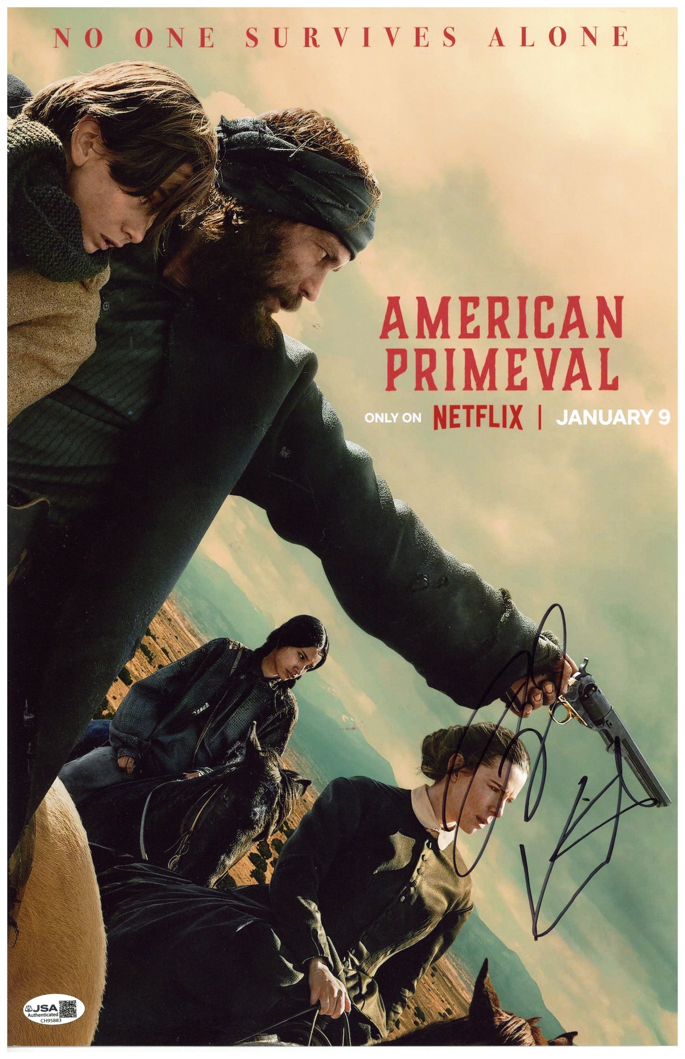 Taylor Kitsch Signed 11x17 Photo American Primeval Autographed JSA COA