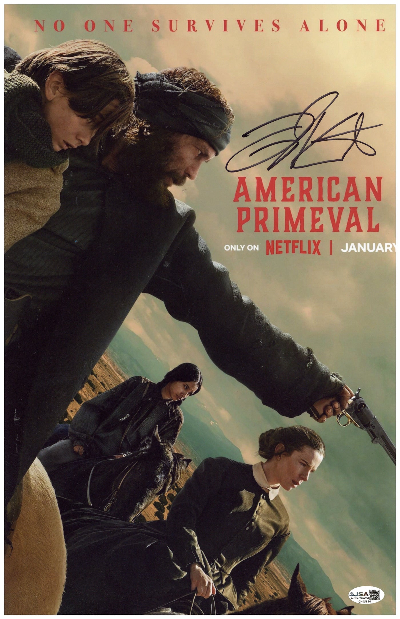 Taylor Kitsch Signed 11x17 Photo American Primeval Autographed JSA COA