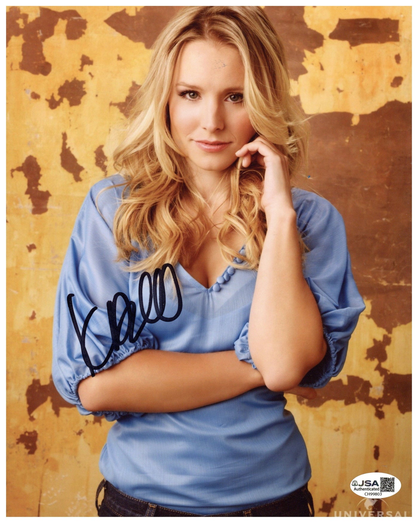 Kristen Bell Signed 8x10 Photo Bad Moms & When in Rome Actress Autographed JSA