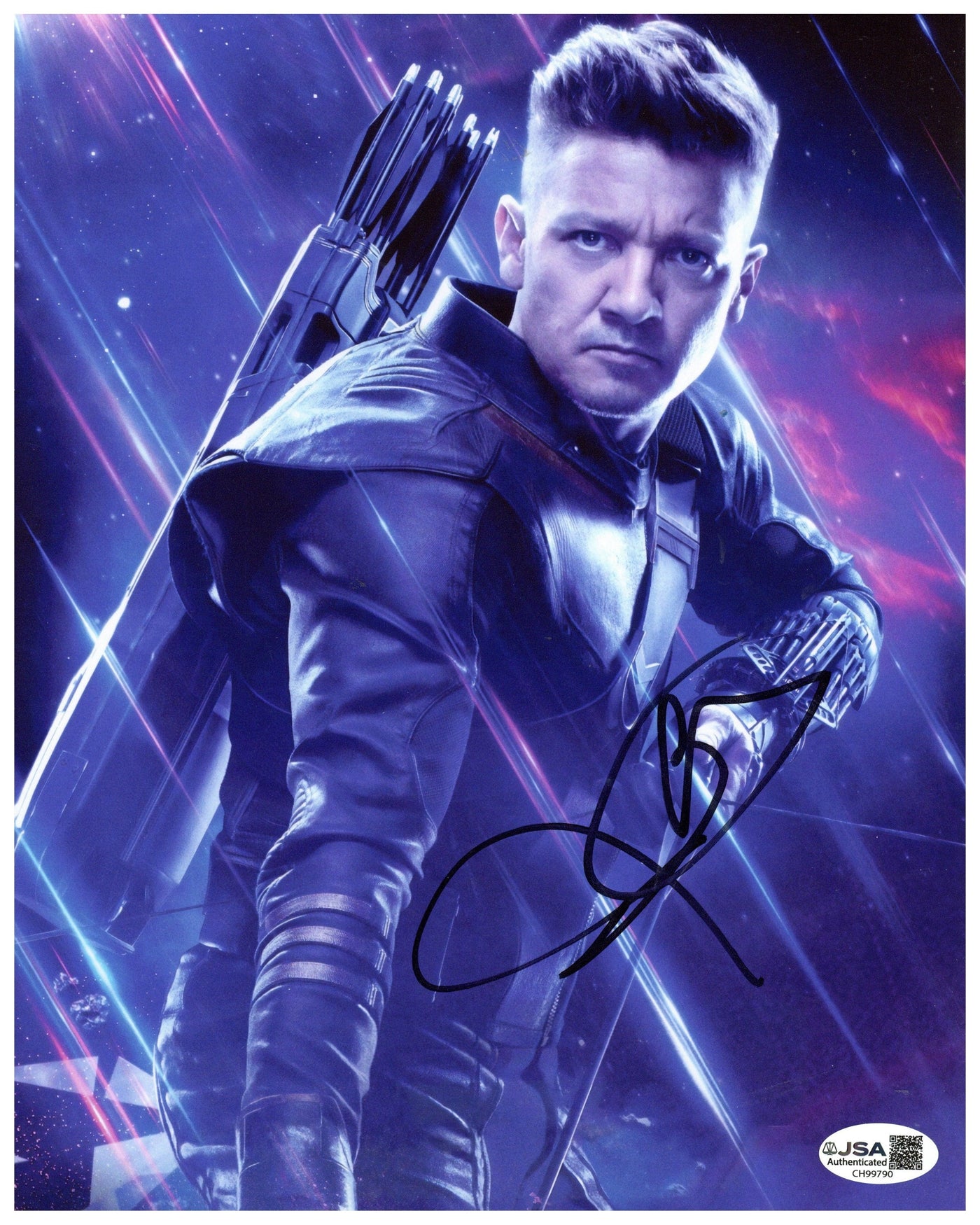 Jeremy Renner Signed 8x10 Photo Marvel Hawkeye Autographed JSA COA