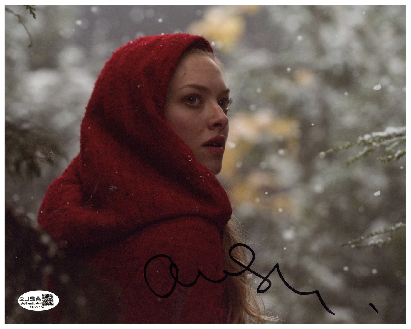 Amanda Seyfried Signed 8x10 Photo Red Riding Hood Autographed JSA COA