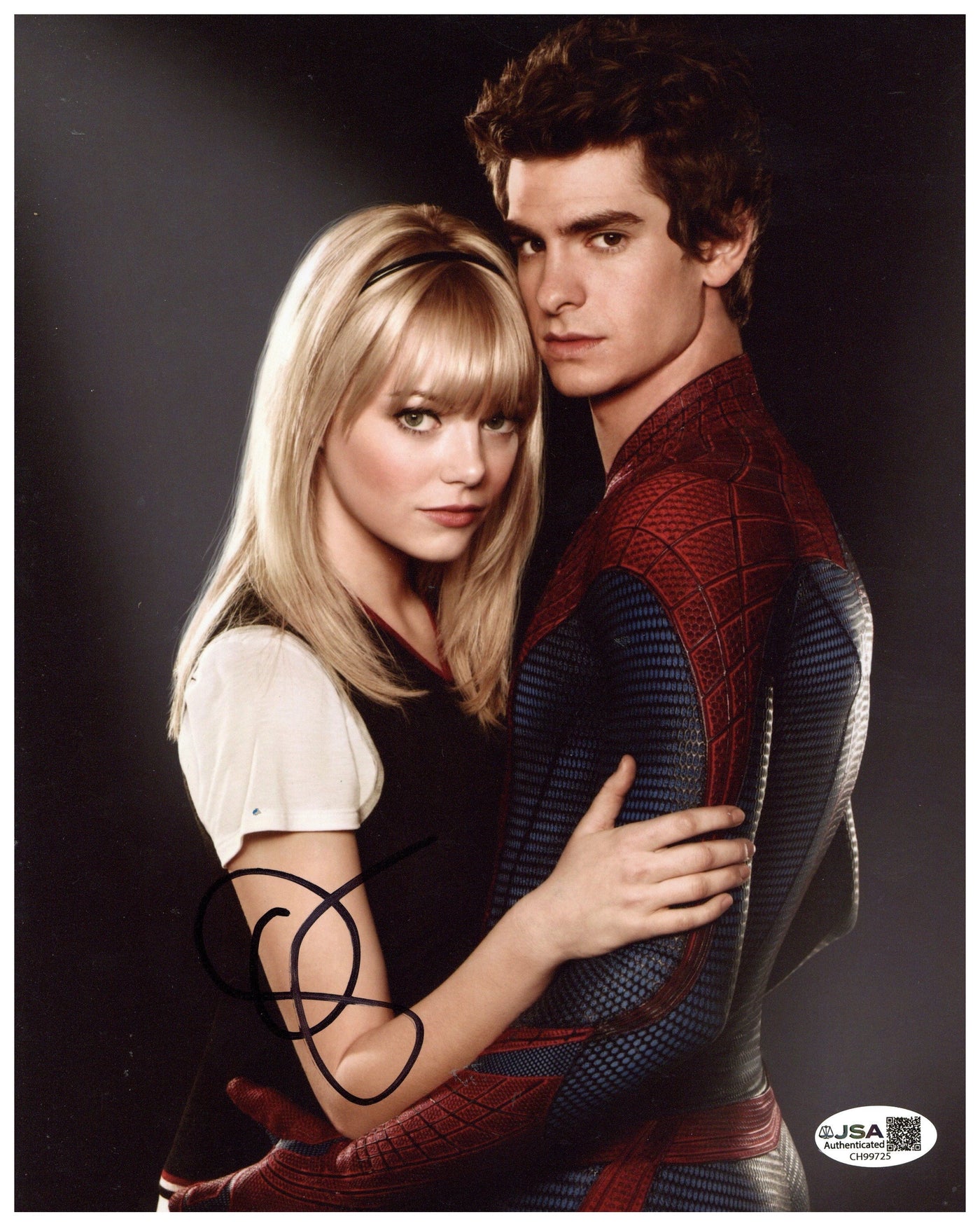 Emma Stone Signed 8x10 Photo Spider-Man Gwen Stacy Autographed JSA COA 3