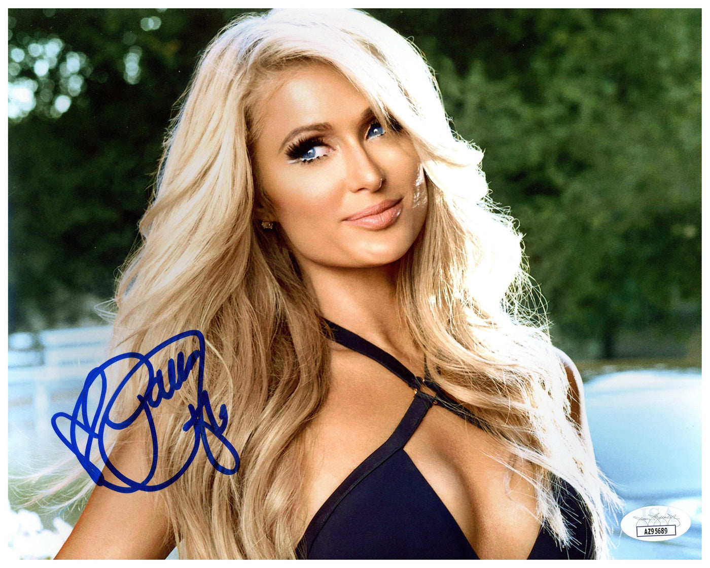 PARIS HILTON SIGNED 8X10 PHOTO SIGNED SEXY JSA COA