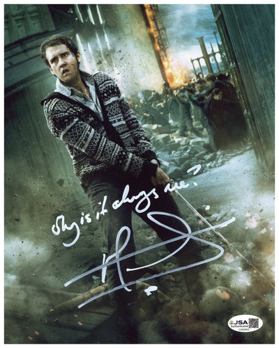 Matthew Lewis Signed 8x10 Photo Harry Potter Neville Longbottom Autographed JSA
