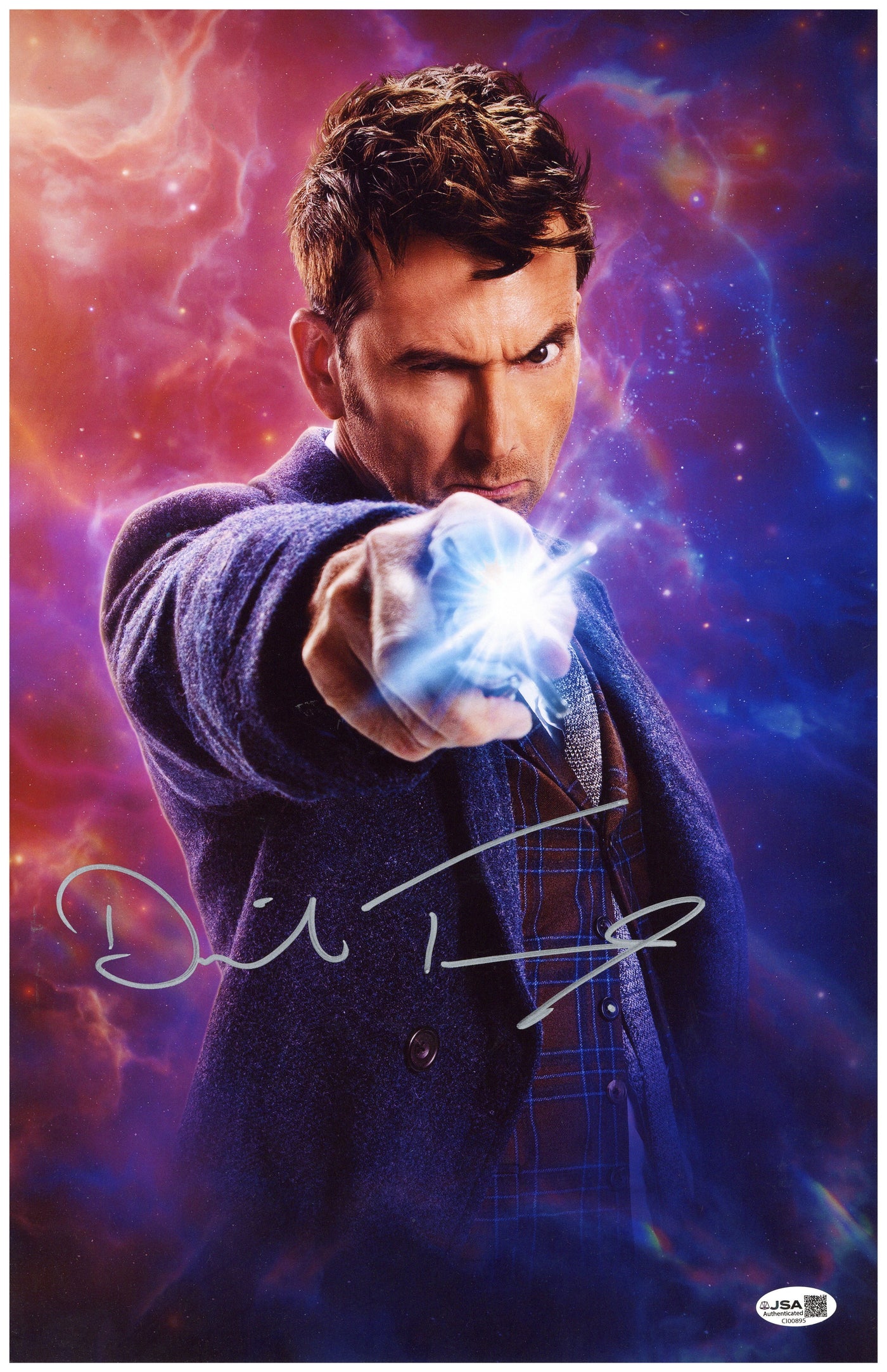 DAVID TENNANT Signed 11x17 Photo Doctor Who Autographed JSA COA