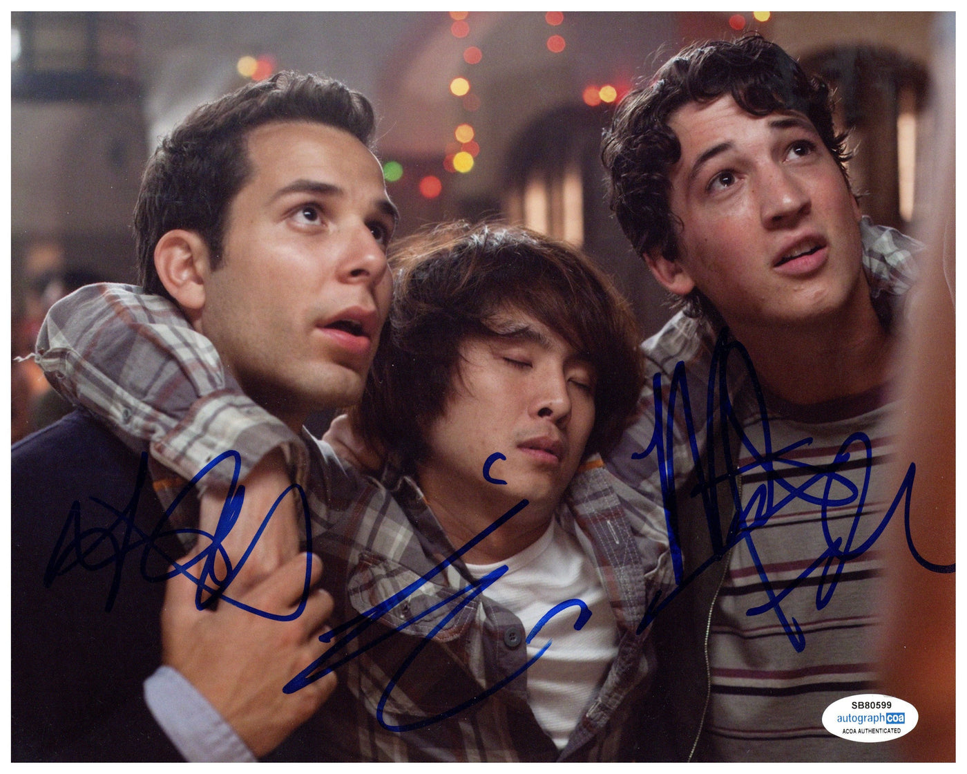 21 & Over Cast Signed 8x10 Photo Miles Teller Autographed ACOA #3