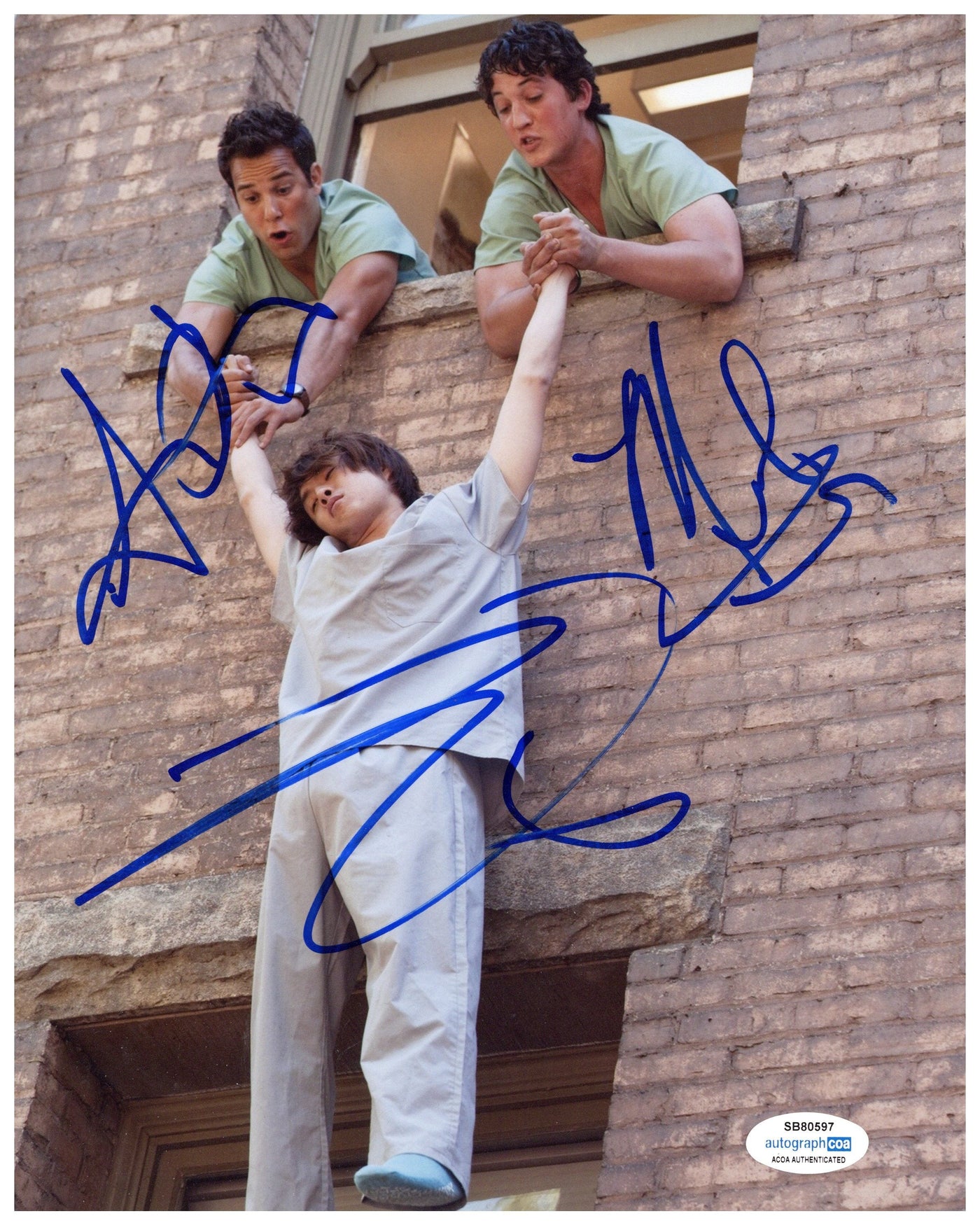 21 & Over Cast Signed 8x10 Photo Miles Teller Autographed ACOA