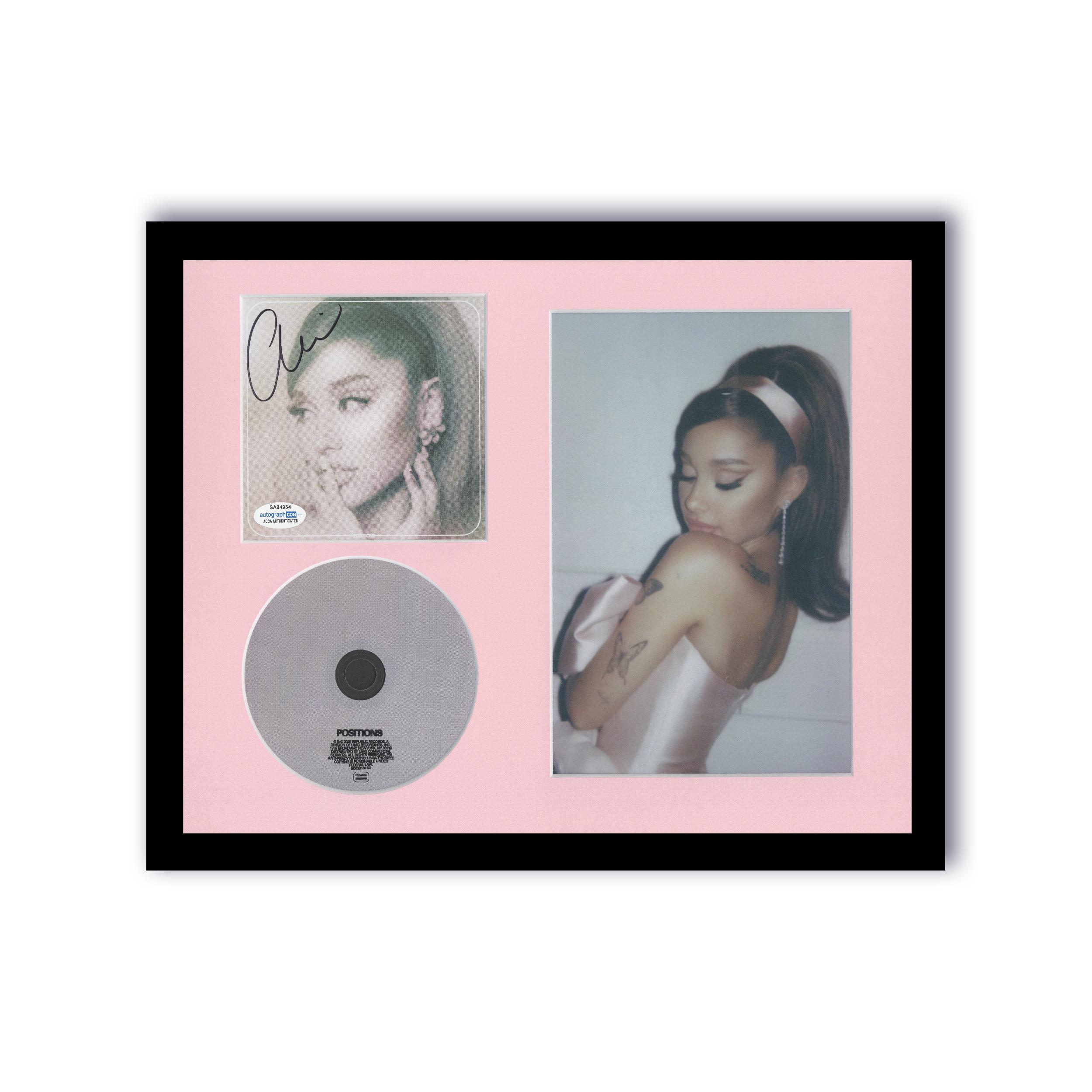 ARIANA GRANDE SIGNED CD COVER CUSTOM FRAMED AUTOGRAPHED ACOA 5 – Zobie ...