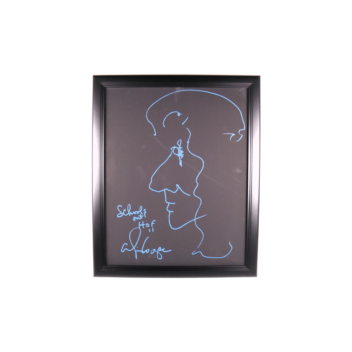 Alice Cooper Hand Sketch Framed Canvas Autographed HOF Signed JSA COA 5