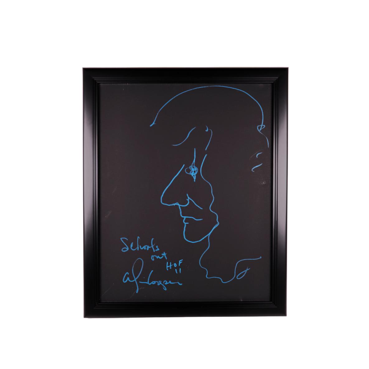 Alice Cooper Hand Sketch Framed Canvas Autographed HOF Signed JSA COA 6