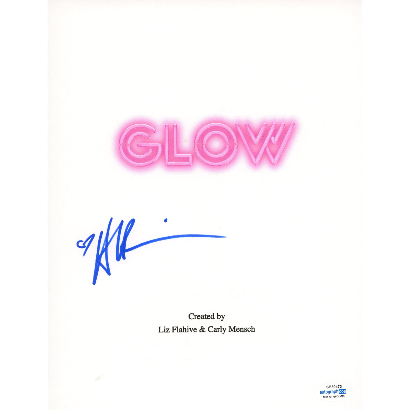 Alison Brie Signed Movie Script Cover GLOW Autographed ACOA 2