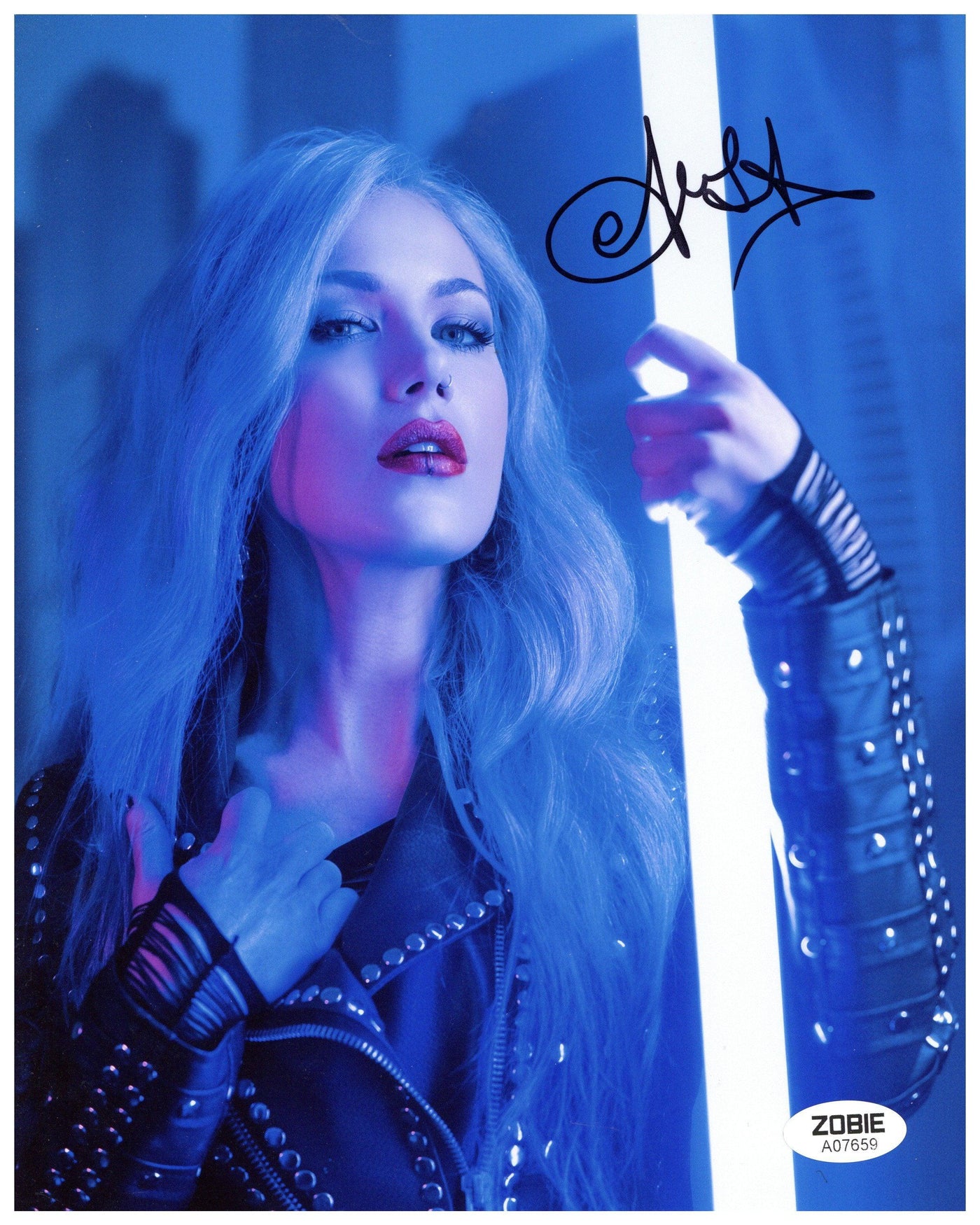 Alissa White-Gluz Signed 8x10 Photo Arch Enemy Singer Autographed Zobie COA #2