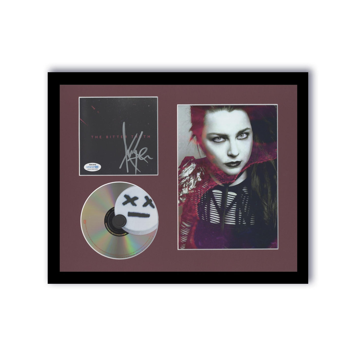 Amy Lee Signed CD Cover Custom Framed Evanescence Bitter Truth AutographedCOA