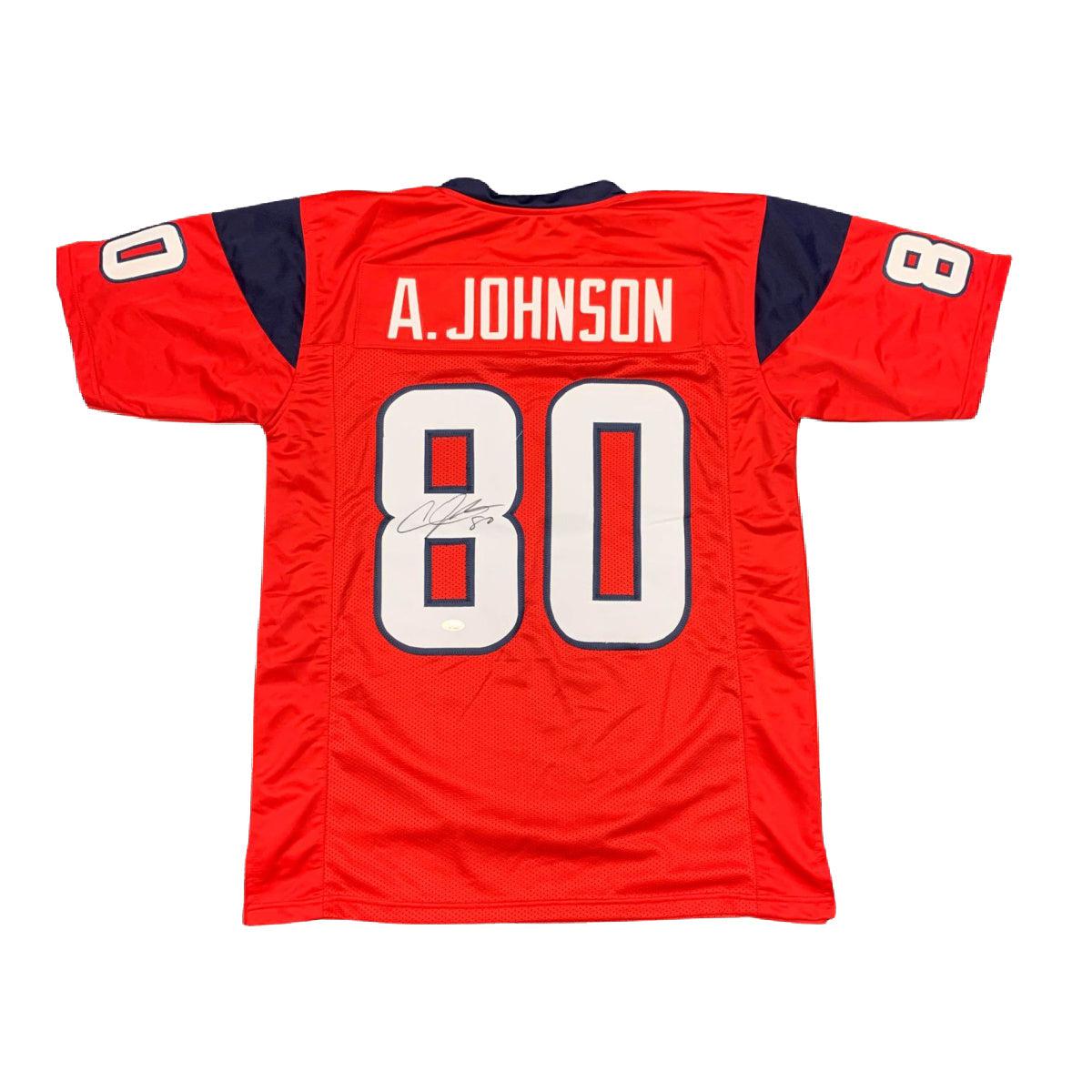 Andre Johnson Signed Custom Houston Texans Jersey Autographed JSA COA - Red