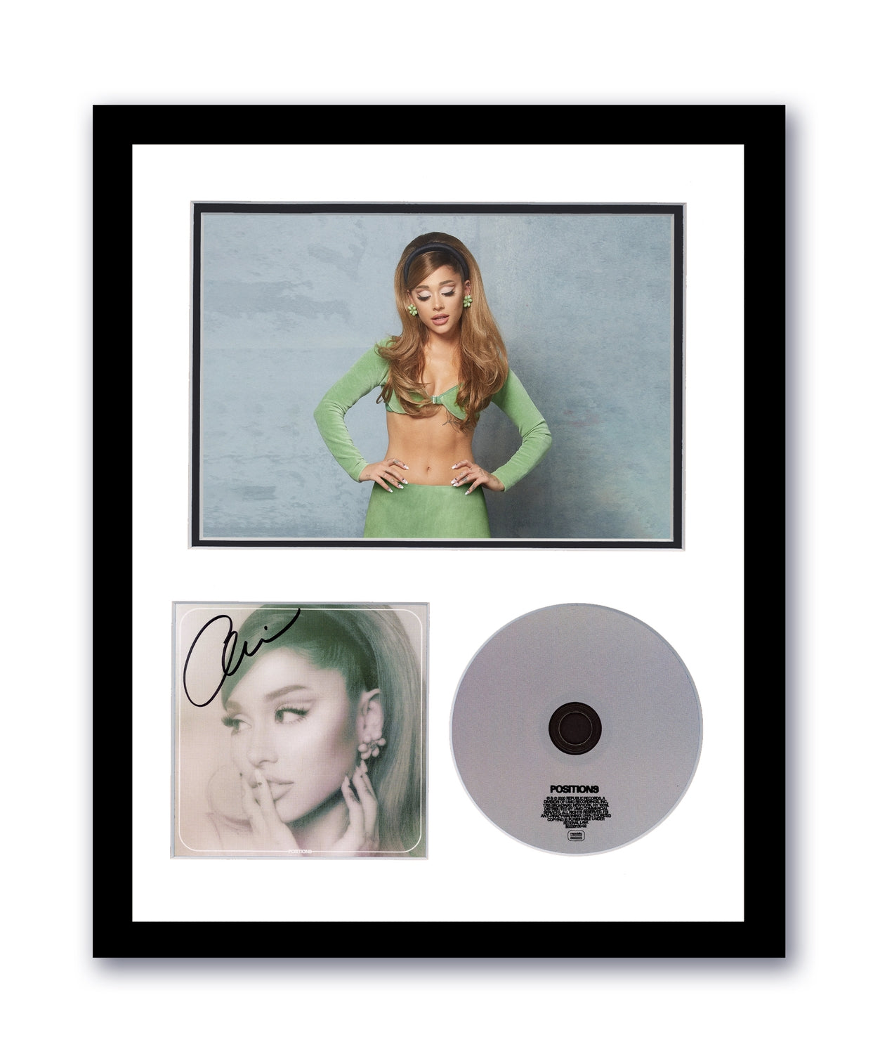 Ariana Grande Autographed Signed 11x14 Framed CD Photo Positions ACOA