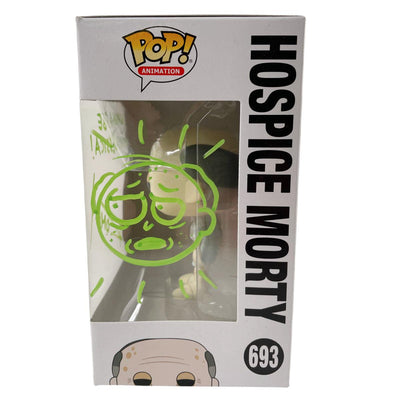 Artist Roman Signed Funko POP Rick and Morty #693 Hospice Morty Autographed Zobie
