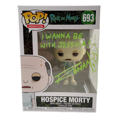 Artist Roman Signed Funko POP Rick and Morty #693 Hospice Morty Autographed Zobie