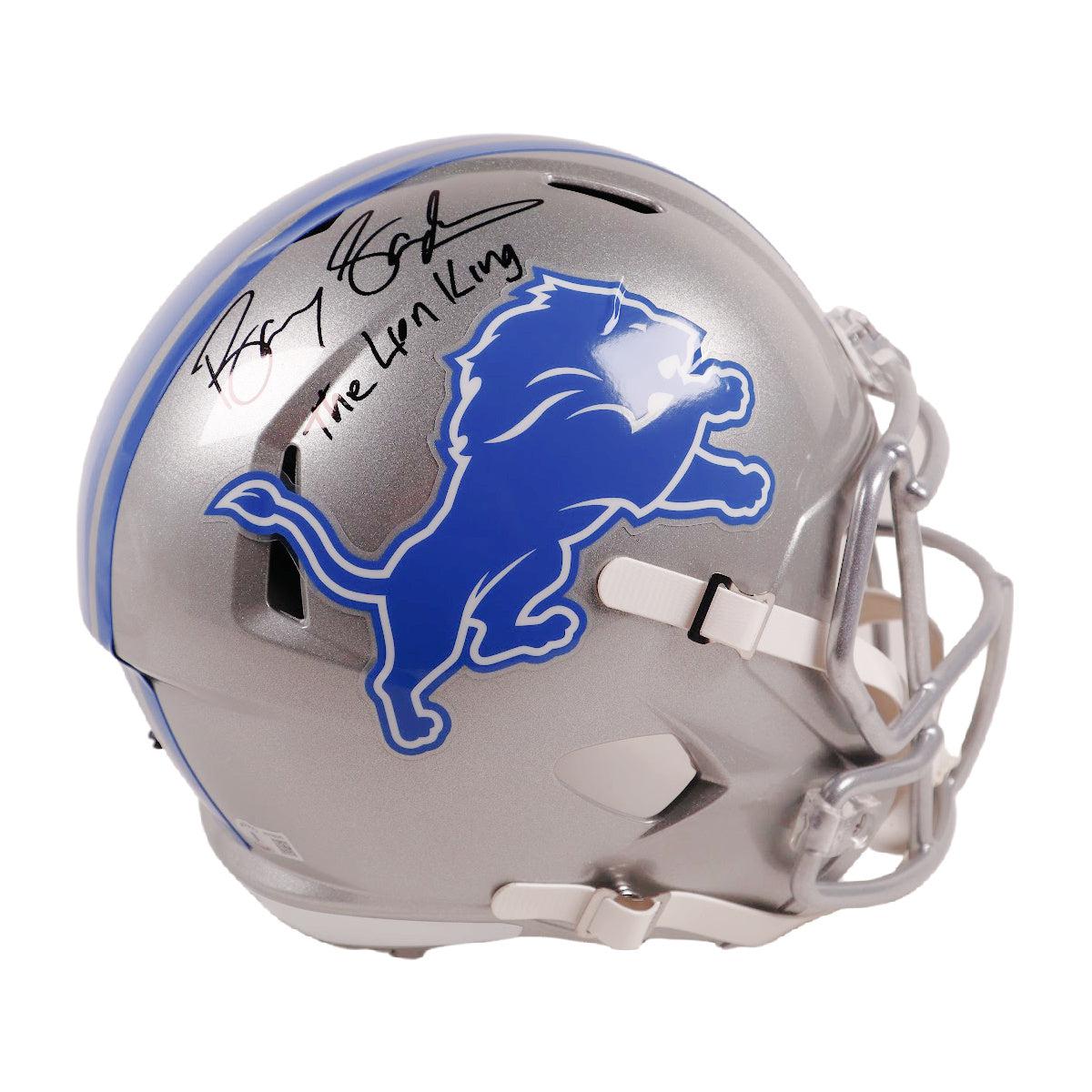 Barry Sanders Signed FS Detroit Lions The Lion King INSC Autographed BAS