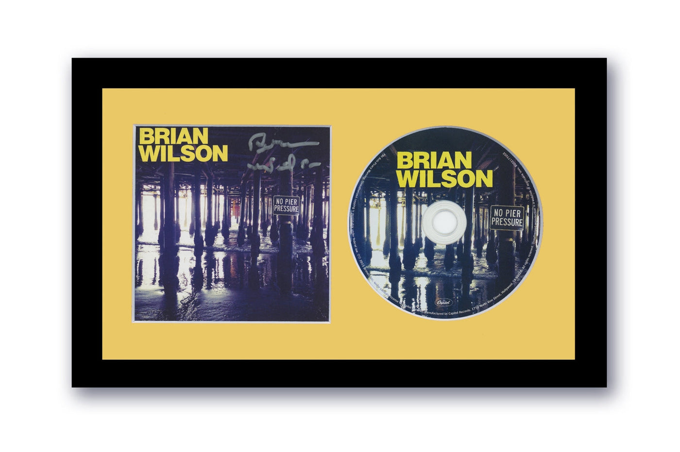 Beach Boys Brian Wilson Autographed Signed 7x12 Framed CD Pier Pressure ACOA 2