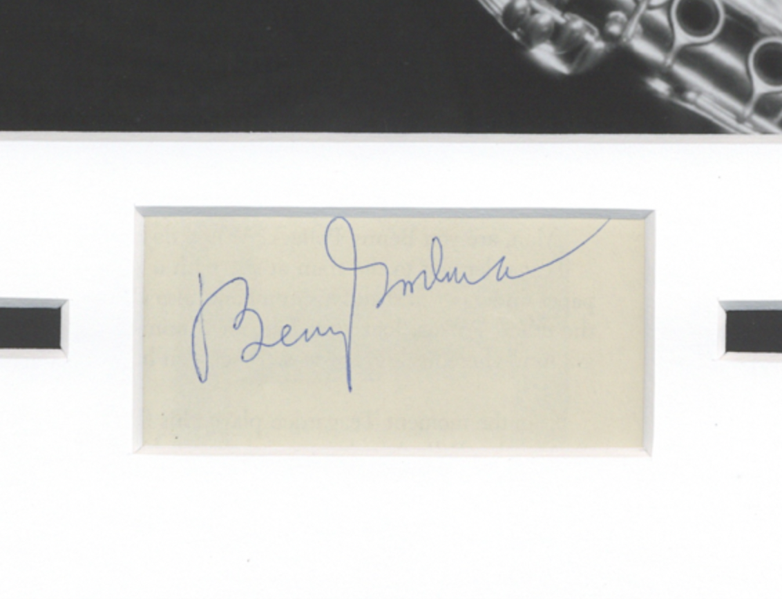 Benny Goodman Autographed Signed 11x14 Framed Photo JAZZ ACOA