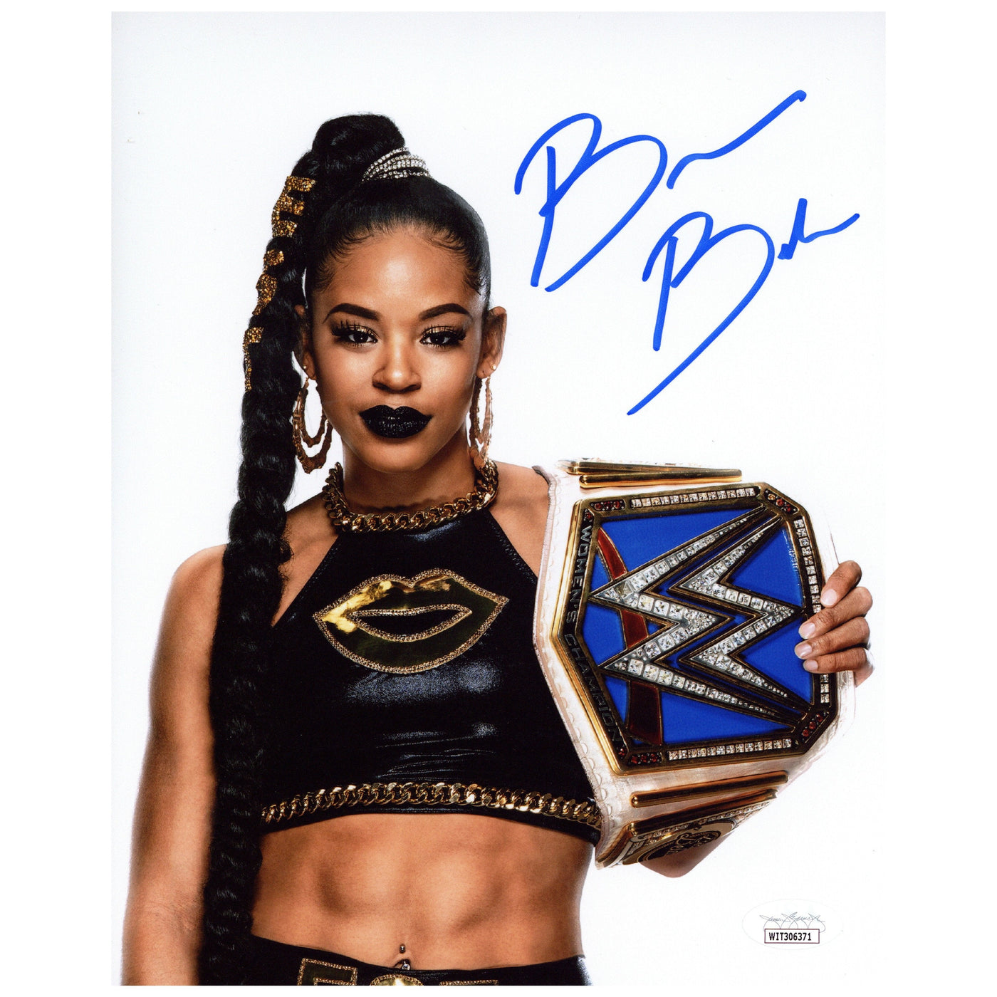 Bianca Belair Autographed 8x10 Photo WWE Womans Champion Signed JSA COA 3