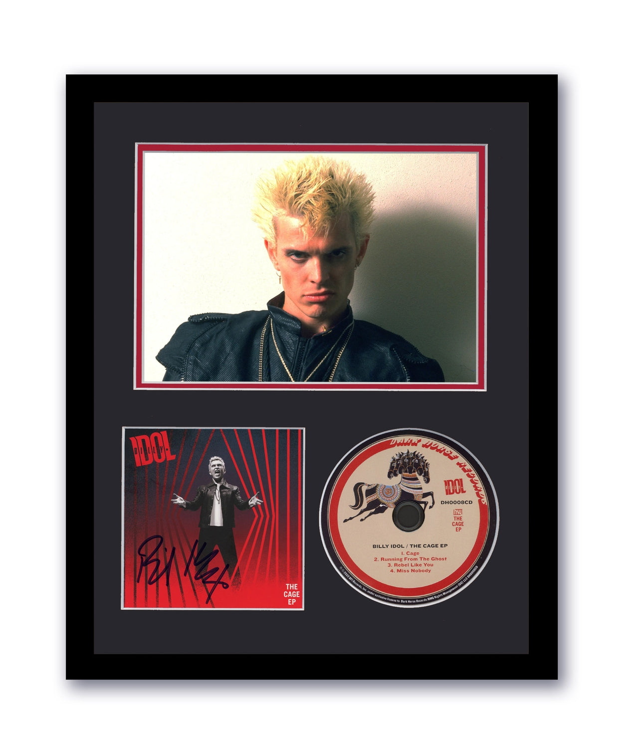 Billy Idol Autographed Signed 11x14 Framed CD The Cage EP ACOA 5