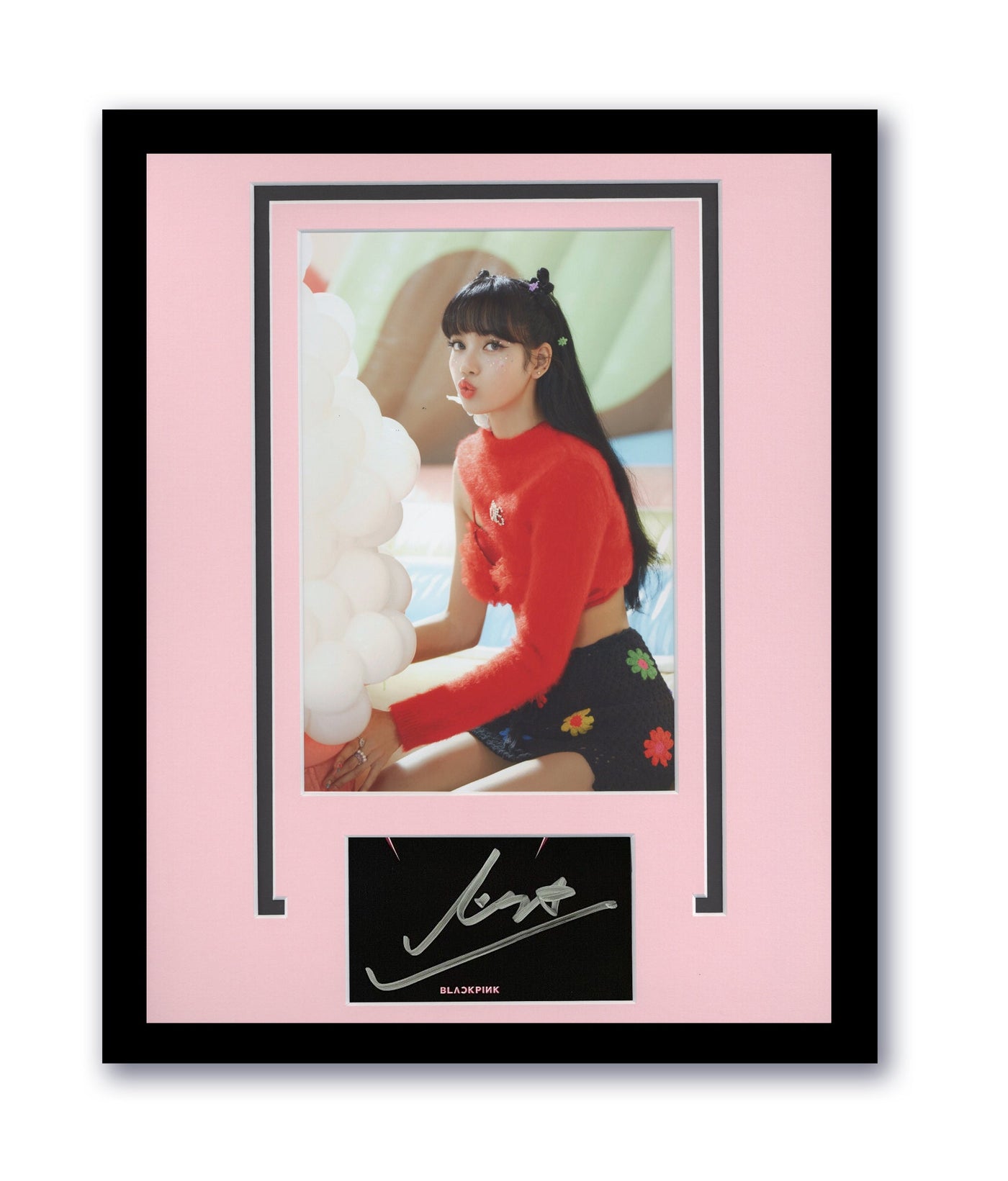 Blackpink Lisa Autographed 11x14 Framed Photo K-Pop ACOA
