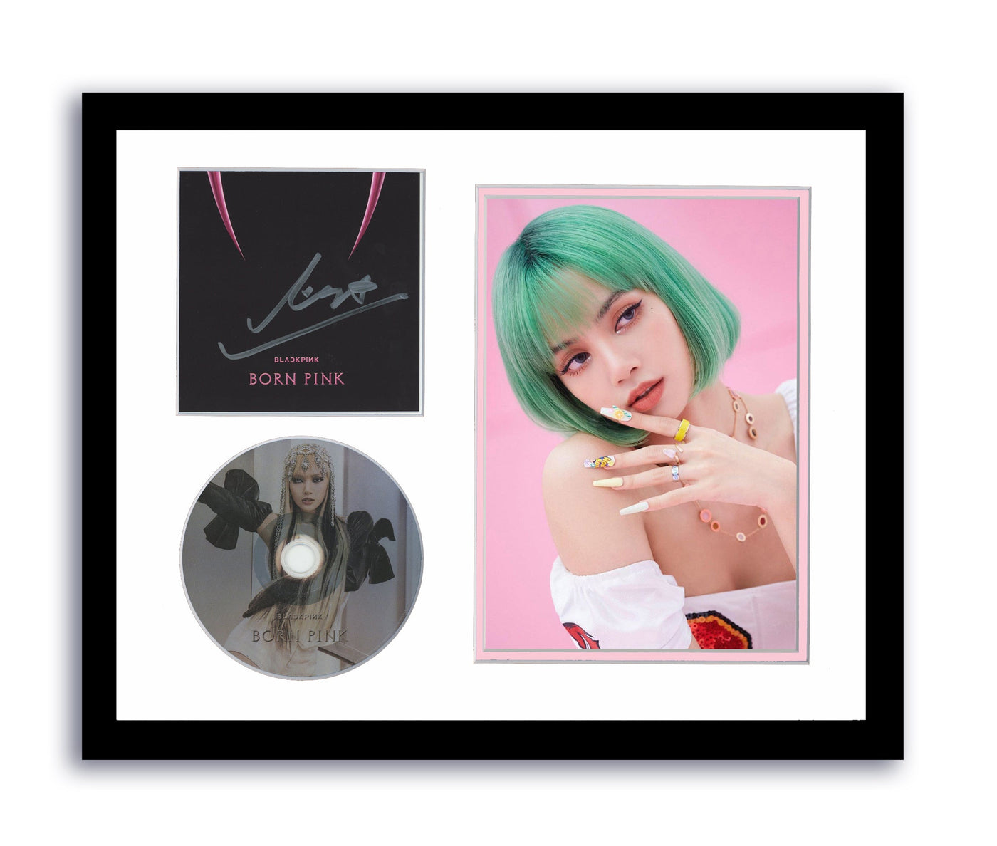 Blackpink Lisa Autographed Signed 11x14 Framed CD Photo Born Pink Venom ACOA