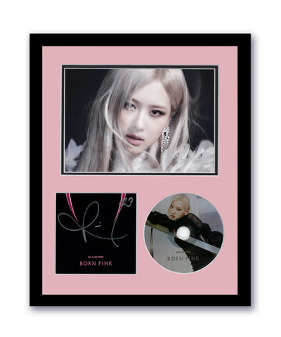 Blackpink Rose Autographed Signed 11x14 Framed CD Photo Born Pink Venom ACOA 3