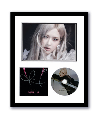 Blackpink Rose Autographed Signed 11x14 Framed CD Photo Born Pink Venom ACOA 4