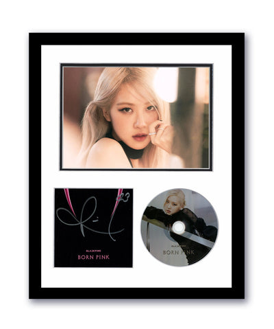 Blackpink Rose Autographed Signed 11x14 Framed CD Photo Born Pink Venom ACOA 6