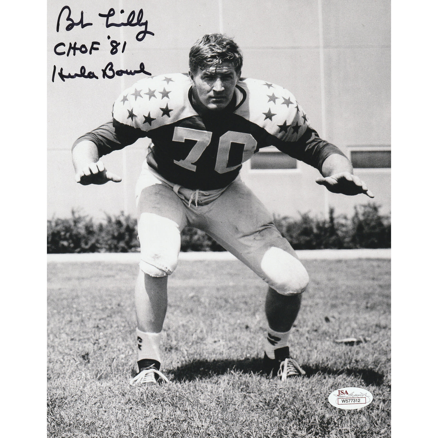 Autographed BOB LILLY 8x10 Dallas Cowboys Photo