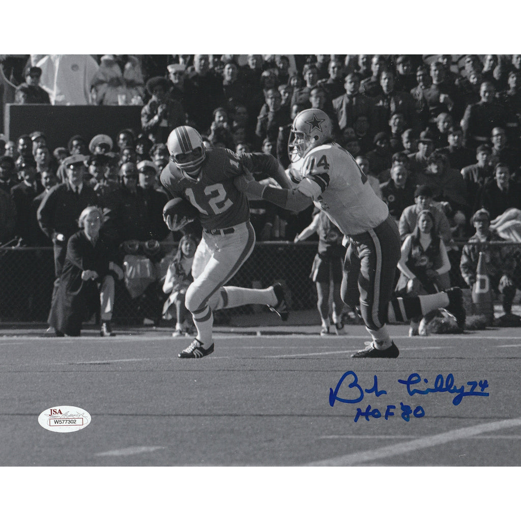 Bob Lilly Autographed Signed Dallas Cowboys Framed Pressure 16x20 Photo  with HOF 80 Inscription and Name Plate - JSA Authentic