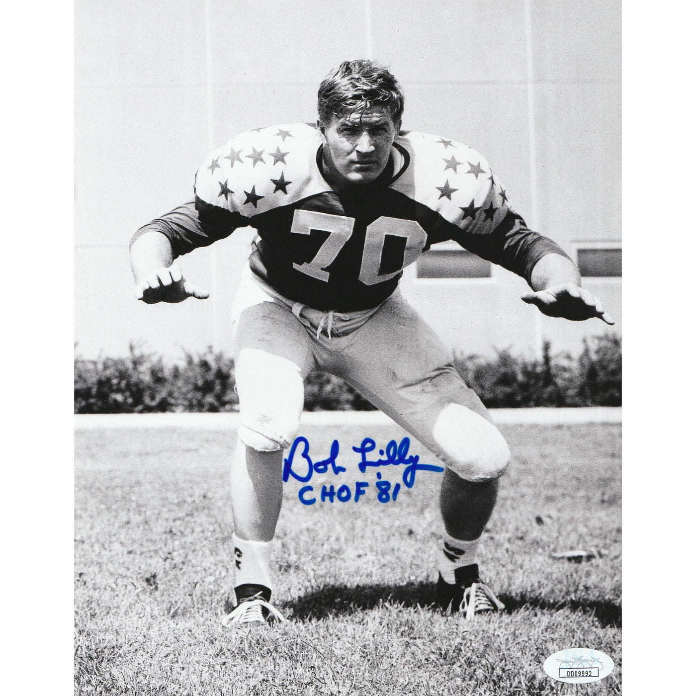 Bob Lilly Autograph 8x10 Photo Dallas Cowboys TCU CHOF Signed JSA COA