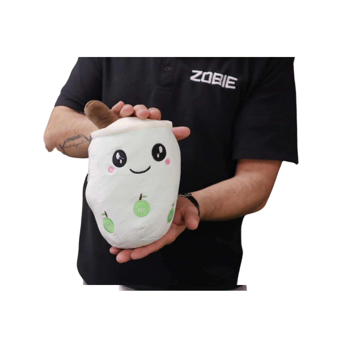 Boba Tea "S" Size Apple Plushie Toy (OpenEyes) - 10 Inches Tall/ 5 Inches Wide-Plushie-Zobie Productions-Zobie Productions