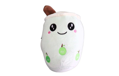 Boba Tea "S" Size Apple Plushie Toy (OpenEyes) - 10 Inches Tall/ 5 Inches Wide-Plushie-Zobie Productions-Zobie Productions