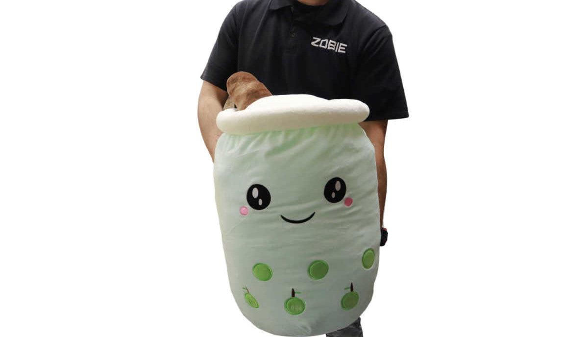 Boba Tea "XL" Size Apple Plushie Toy (Open Eyes) - 26 Inches Tall/ 14 Inches Wide-Plushie-Zobie Productions-Zobie Productions