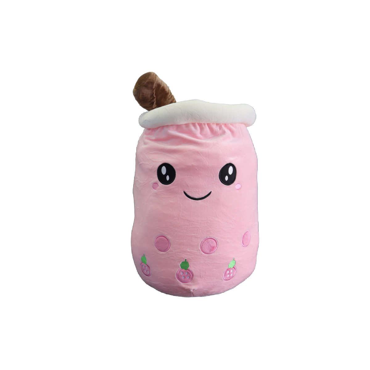 Boba Tea "XL" Size Strawberry Plushie Toy (Open Eyes) - 26 Inches Tall/ 14 Inches Wide-Plushie-Zobie Productions-Zobie Productions