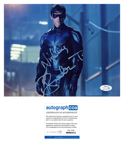 Brenton Thwaites Signed 8x10 Photo DC Titans Nightwing Autographed ACOA
