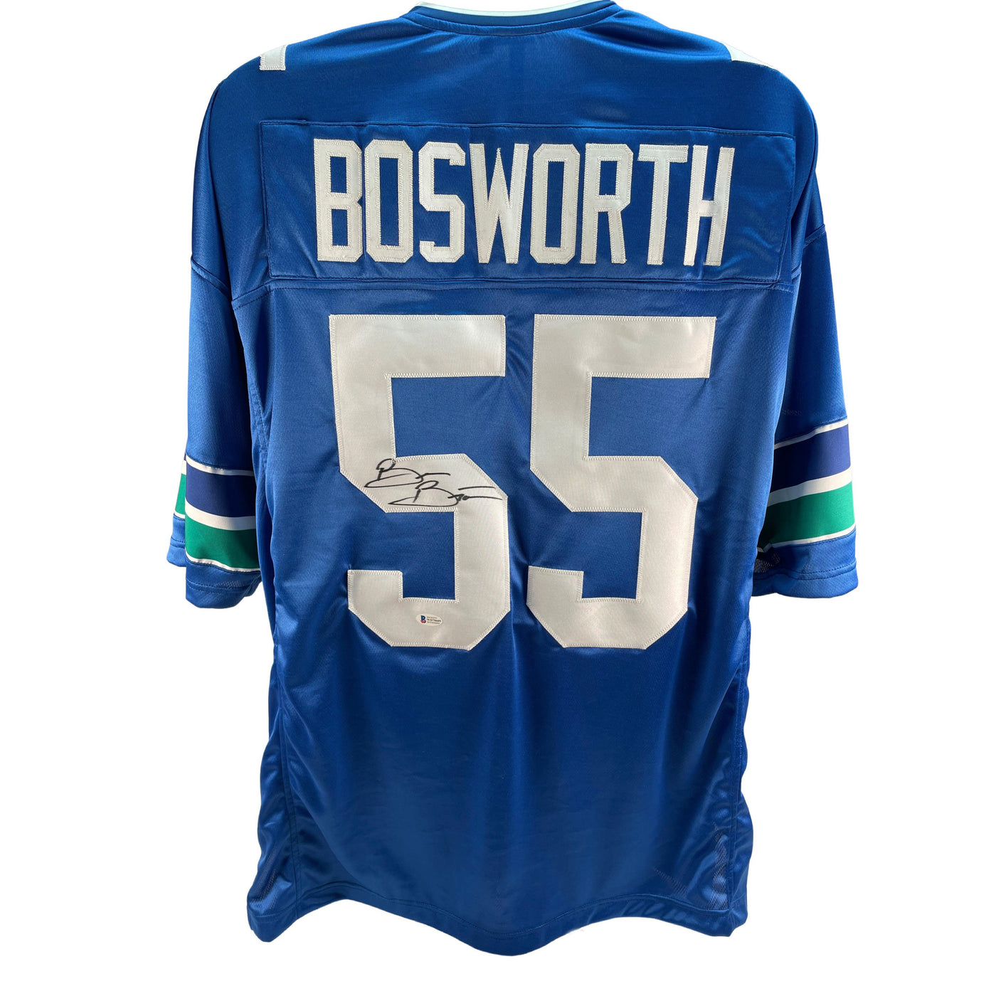 Brian Bosworth Autograph Seattle Seahawks Custom Jersey Signed BAS COA