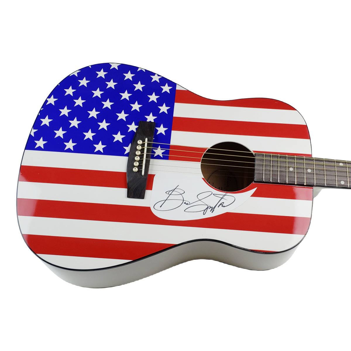 Bruce Springsteen Autographed Signed Acoustic Guitar BORN IN THE USA Flag