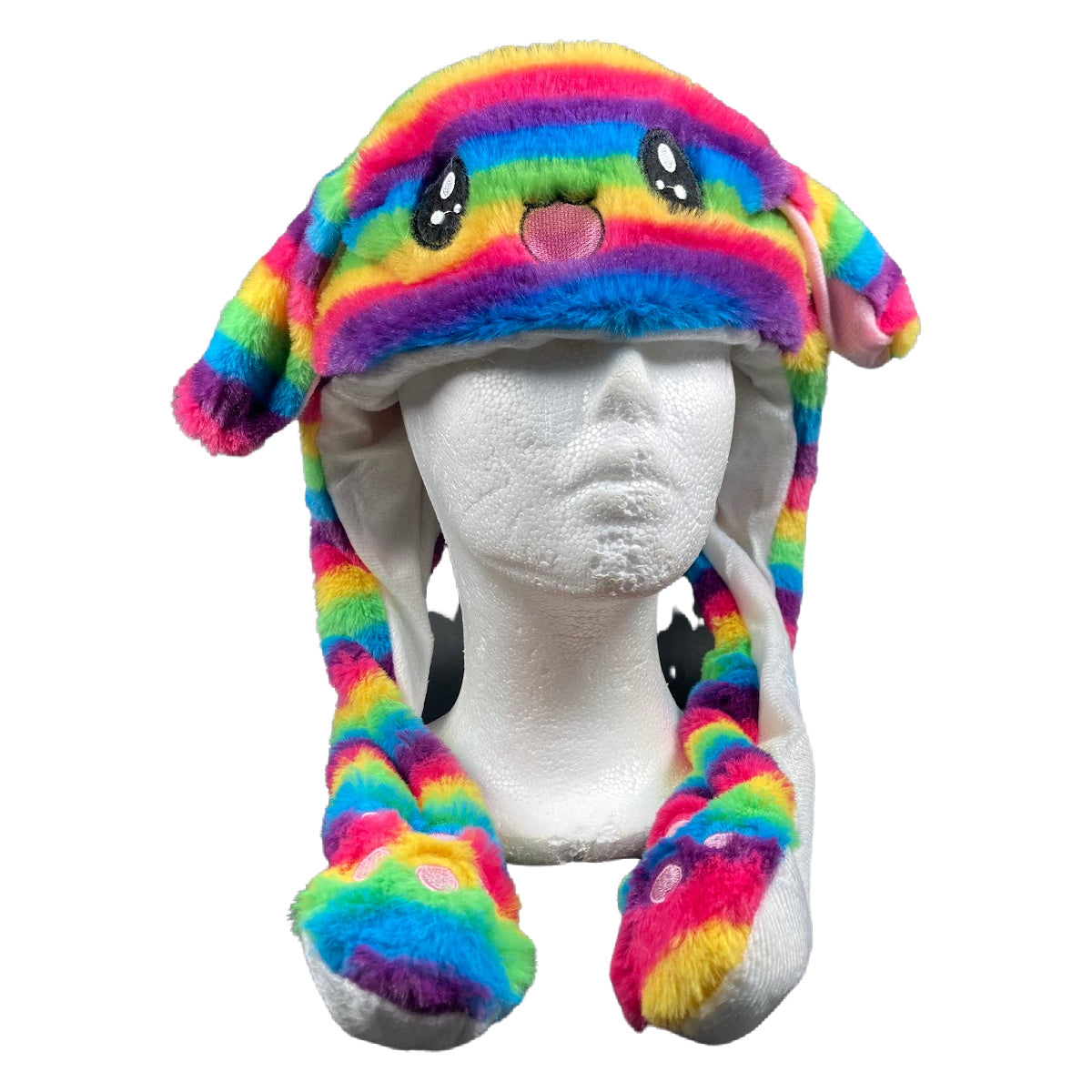 Bunny Plush - LED Light Hat - Rainbow